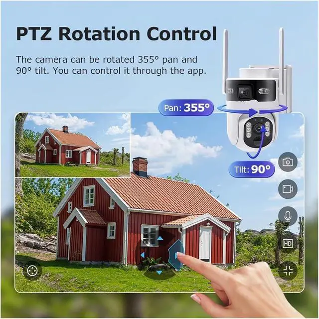 Alt view image 6 of 7 - 8MP Dual Screen AOV 4G WiFi Solar Camera Ubox Pro