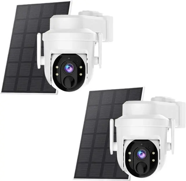 Main image of 2 Pack 4MP WiFi Solar Outdoor Security Surveillance Camera
