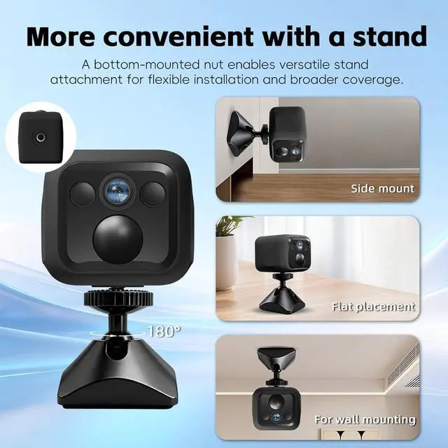 Alt view image 3 of 7 - Yoidesu 1080P WiFi Indoor Security Camera 130 Wide Angle Motion Detection