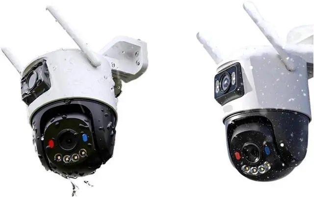 Main image of 10MP Dual Lens Red-Blue Warning Light WiFi PTZ Outdoor Camera