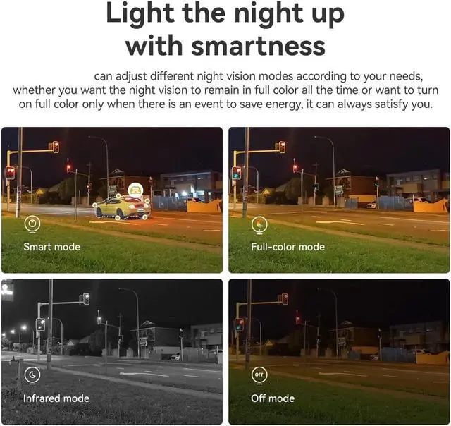 Alt view image 5 of 6 - 10MP Dual Lens Red-Blue Warning Light WiFi PTZ Outdoor Camera