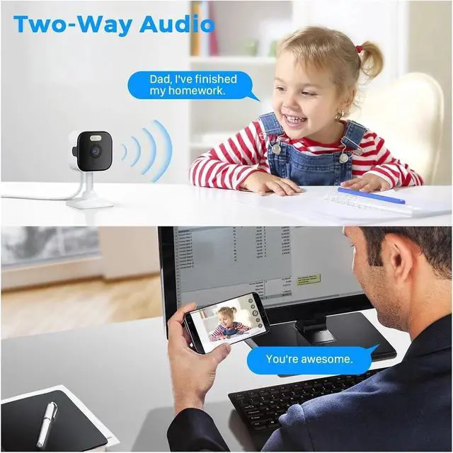 Alt view image 3 of 6 - 5MP Mini Indoor 2.4G WiFi Cube Security Camera