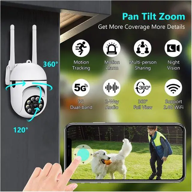 Alt view image 5 of 6 - 2MP 1080P WiFi Indoor Home Security IP Camera