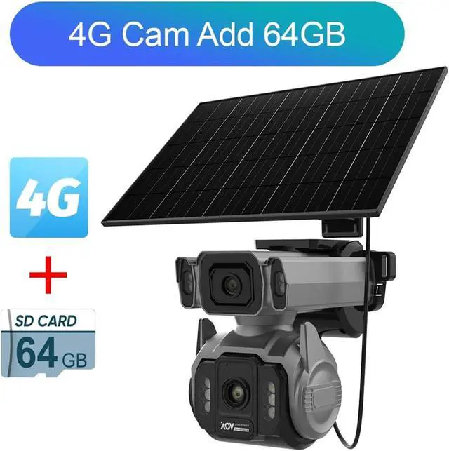 Alt view image 2 of 7 - 10MP 4G Solar Outdoor Security Camera