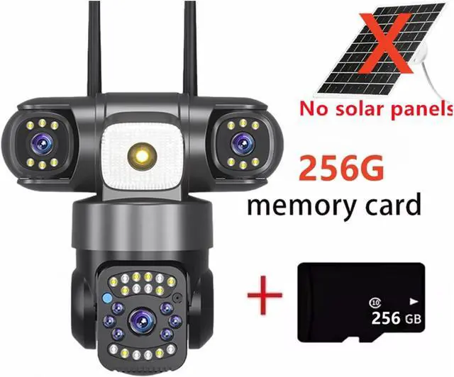 Alt view image 2 of 6 - 8K 15MP Triple Lens Solar WiFi Security Camera