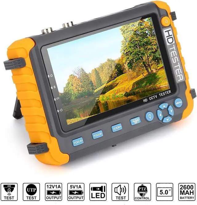 Alt view image 7 of 7 - Iv8w CCTV Camera Tester Monitor 8MP 5 Inch TFT LCD Monitor For 4 IN 1 TVI AHD CVI Analog Security Camera Tester Video Test