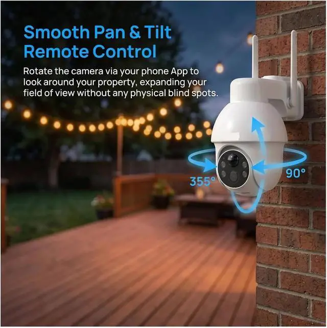 Alt view image 4 of 6 - 5MP Solar WiFi Wireless Outdoor Home Security Camera