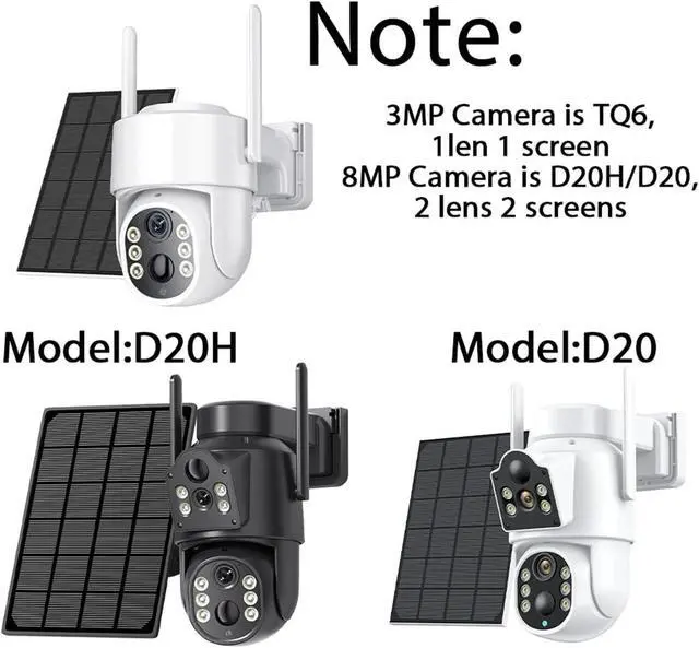 Alt view image 2 of 6 - 8MP Dual Lens Solar WiFi PTZ Outdoor Security Camera