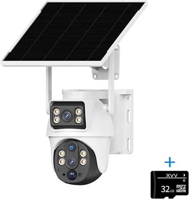 Alt view image 2 of 7 - 6MP Dual Lens WiFi Solar Camera Outdoor Wireless IP Surveillance Camera