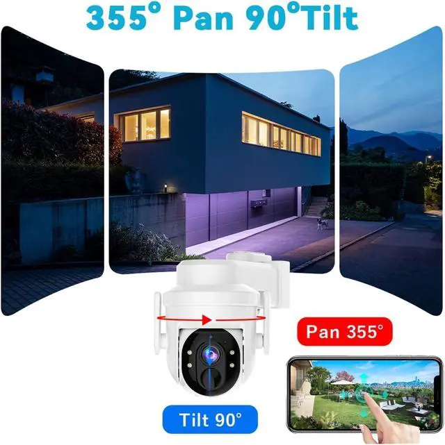 Alt view image 3 of 7 - 4MP 2K WiFi Solar Dome Camera Outdoor Wireless Surveillance Camera