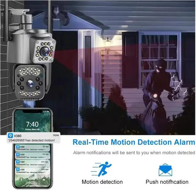 Alt view image 3 of 7 - WiFi PTZ Outdoor Wireless Security IP Camera