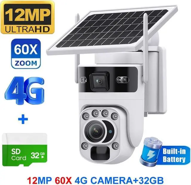 Alt view image 2 of 7 - 12MP Solar Outdoor Security Camera
