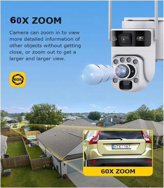 Alt view image 4 of 7 - 12MP Solar Outdoor Security Camera