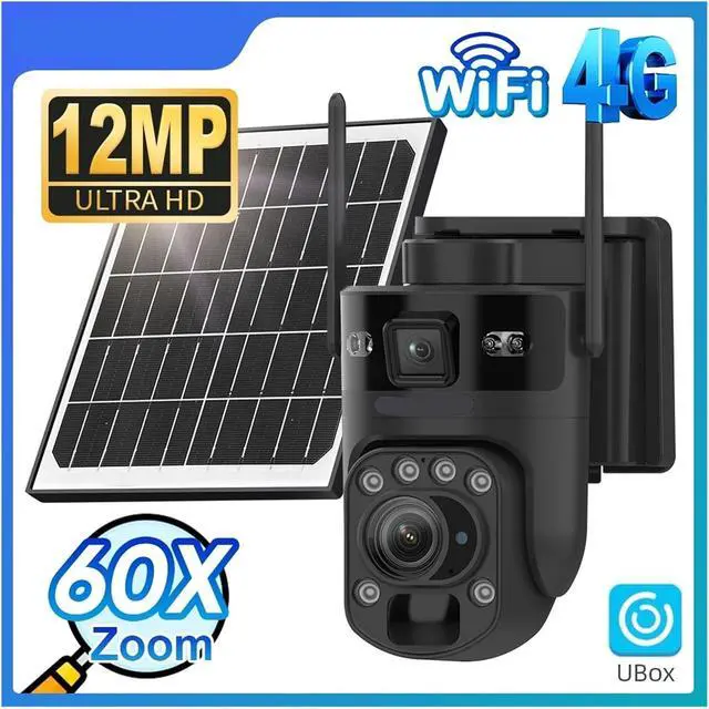 Alt view image 3 of 7 - 4G WiFi Solar PTZ Outdoor Dual Screen Security IP Camera