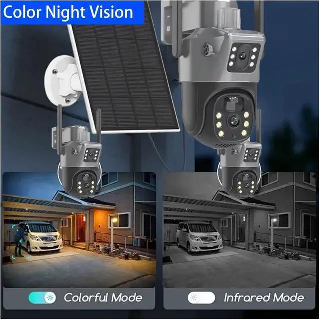 Alt view image 5 of 7 - Solar PTZ WiFi Outdoor CCTV Home Security Surveillance Camera