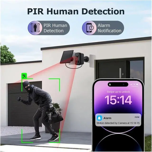 Alt view image 5 of 7 - 4G WiFi Solar Bullet Wireless Outdoor Security Camera