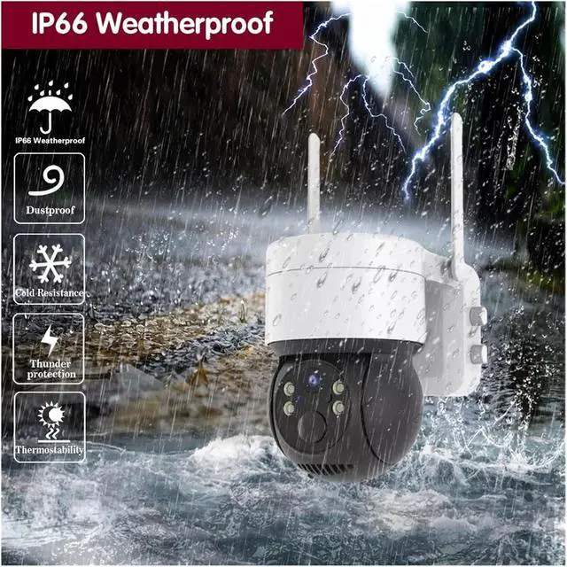 Alt view image 2 of 7 - 5MP Tuya Solar WiFi PTZ Battery Outdoor Security Camera