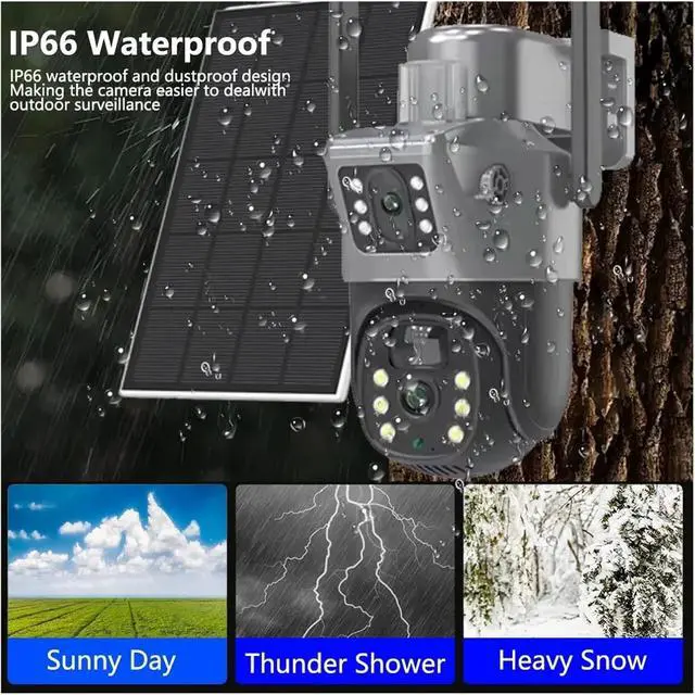 Alt view image 6 of 7 - Solar PTZ WiFi Outdoor CCTV Home Security Surveillance Camera