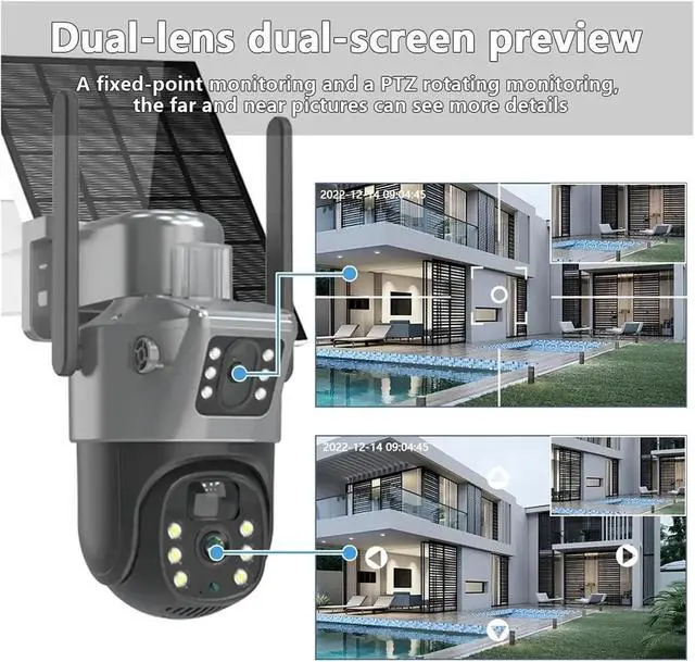 Alt view image 6 of 6 - 8MP 4G Solar PTZ Security Camera