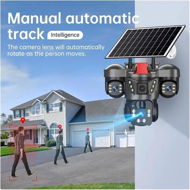 Alt view image 5 of 7 - 15MP 3 Lens Solar WiFi 4G Surveillance Camera