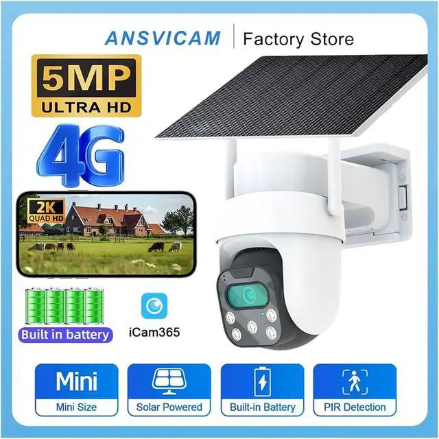 Alt view image 2 of 6 - 4G Solar PTZ Wireless Outdoor Security Surveillance Camera
