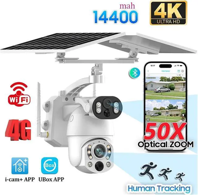 Alt view image 2 of 7 - 4G WiFi Solar PTZ Outdoor Dual Lens Security IP Camera