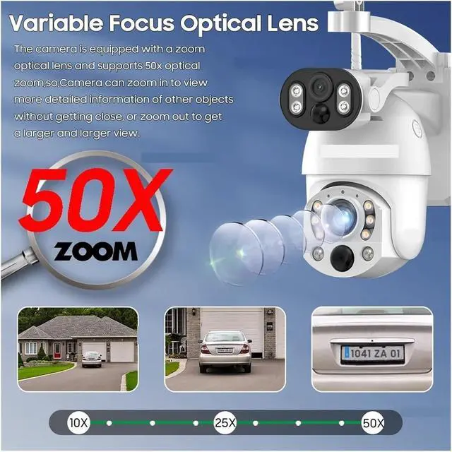 Alt view image 5 of 7 - 4G WiFi Solar PTZ Outdoor Dual Lens Security IP Camera