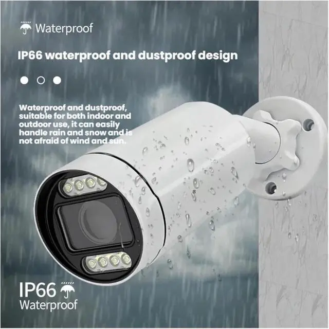 Alt view image 5 of 6 - 8MP 4K POE Bullet IP Camera Outdoor H.265 Two-Way Audio Cam