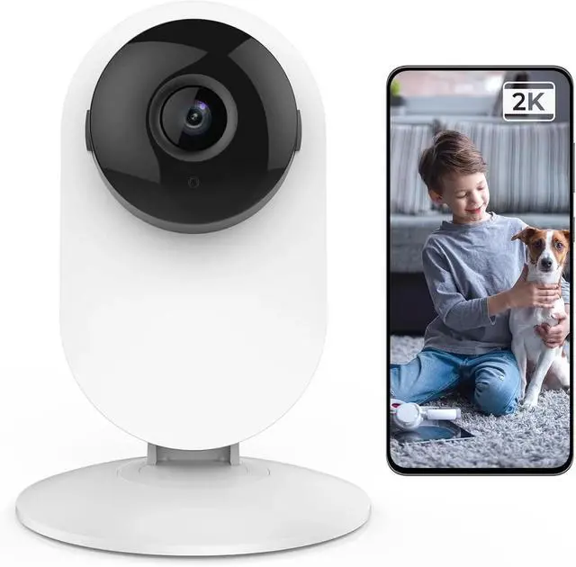 Alt view image 2 of 6 - 3MP 2K WiFi Indoor Smart Home Security IP Camera