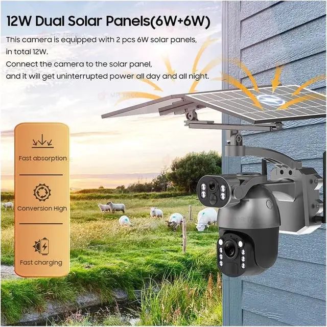 Alt view image 6 of 7 - 4K Solar Outdoor Security Camera