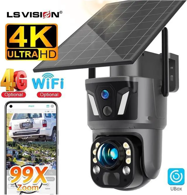 Alt view image 3 of 7 - 4G WiFi Solar PTZ Dual Screen Outdoor Security Camera