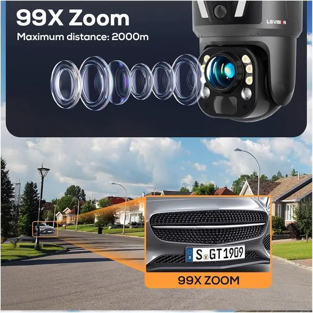 Alt view image 5 of 7 - 4G WiFi Solar PTZ Dual Screen Outdoor Security Camera