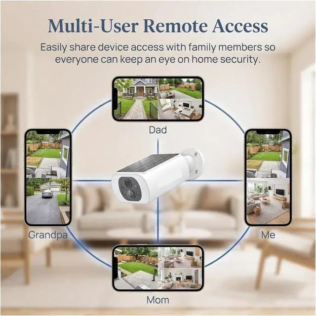 Alt view image 6 of 6 - 2K Solar WiFi Wireless Outdoor Security Camera