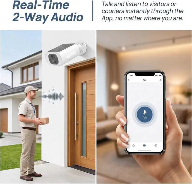 Alt view image 4 of 6 - 2K Solar WiFi Wireless Outdoor Security Camera