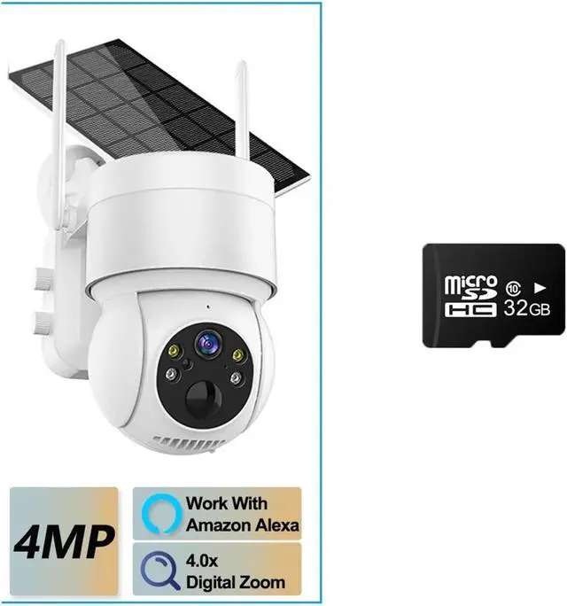 Alt view image 2 of 7 - WiFi Solar PTZ Wireless Outdoor Security Surveillance Camera