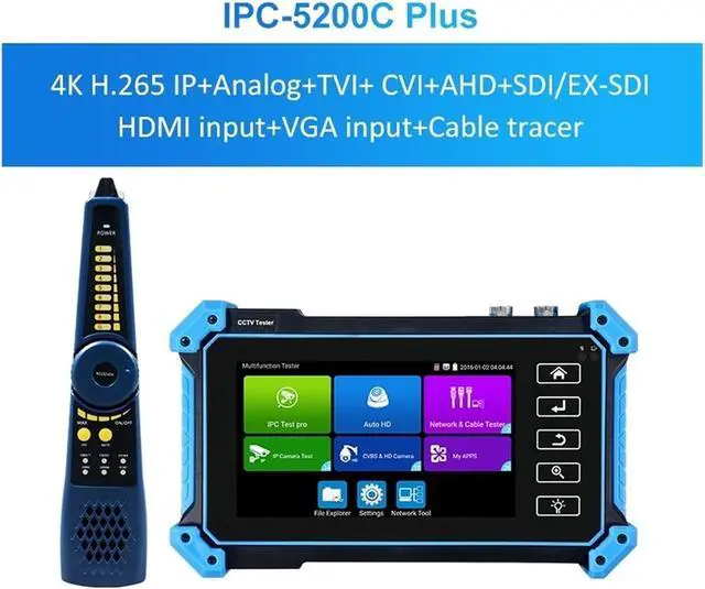 Alt view image 2 of 6 - 5.4 Inch IPS Touch Screen IPC Tester Tool CCTV Camera Tester 8MP AHD CVI TVI CVBS IP Camera HD Display Video Monitor(IPC5200C)