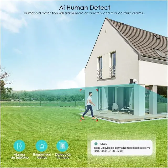 Alt view image 4 of 7 - WiFi Solar PTZ Wireless Outdoor Security Surveillance Camera