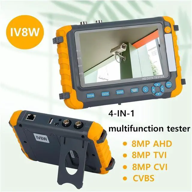 Alt view image 3 of 6 - IV8W Monitor AHD TVI CVI CVBS CCTV with UTP Test Tool and VGA Input Portable Battery-Powered DC12V Out Cam Monitor