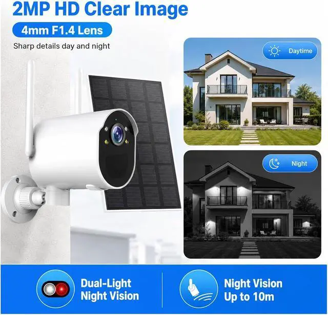 Alt view image 2 of 6 - Solar WiFi Outdoor PTZ IP Security Camera