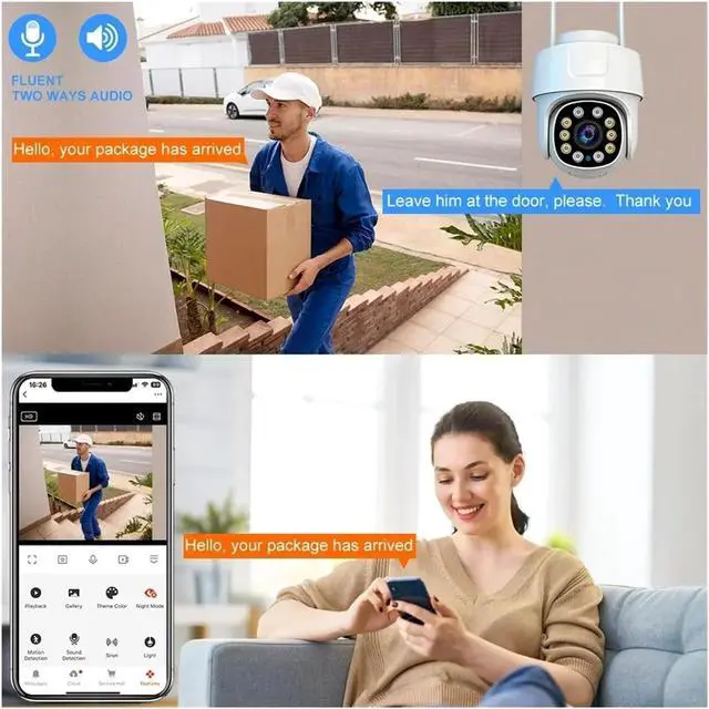 Alt view image 6 of 7 - 5MP Tuya Smart WiFi Outdoor Waterproof Security IP Camera