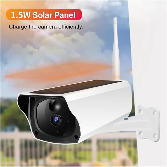 Alt view image 2 of 6 - 3MP 1296P Solar WiFi Wireless Home Security IP Camera
