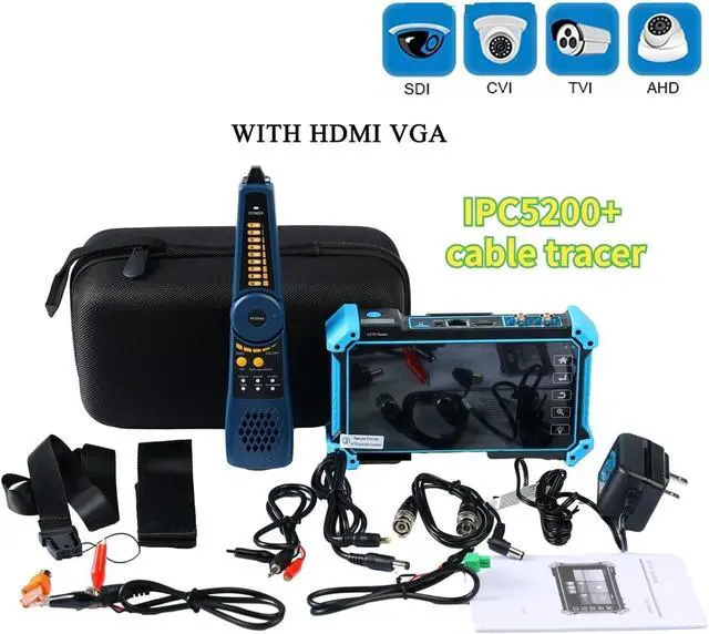 Alt view image 6 of 6 - 5.4 Inch IPS Touch Screen IPC Tester Tool CCTV Camera Tester 8MP AHD CVI TVI CVBS IP Camera HD Display Video Monitor(IPC5200C)