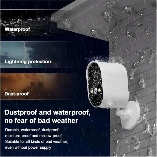 Alt view image 7 of 7 - 2K Waterproof WiFi Outdoor Security IP Camera
