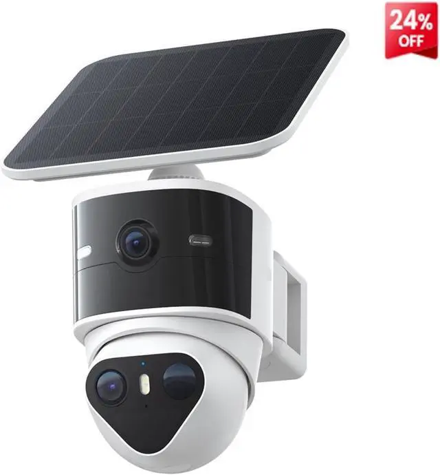 Alt view image 2 of 7 - Wireless Solar Dual Lens Outdoor Security Camera