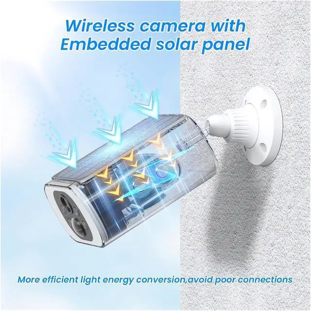 Alt view image 2 of 6 - 2K Solar 2.4G WiFi Wireless Floodlight Security Camera