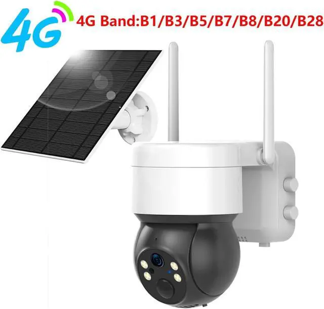Alt view image 2 of 7 - 3MP Solar Battery PTZ Outdoor WiFi 4G SIM Security Camera