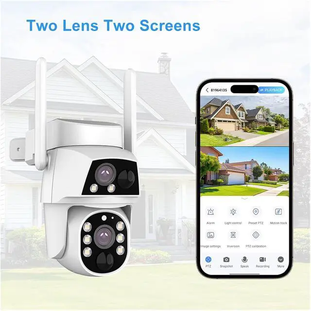 Alt view image 2 of 6 - 4G WiFi Solar Dual Lens Outdoor Security Camera