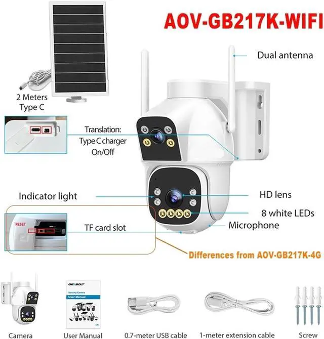 Alt view image 2 of 7 - 4G Dual Lens Solar Outdoor Security Camera