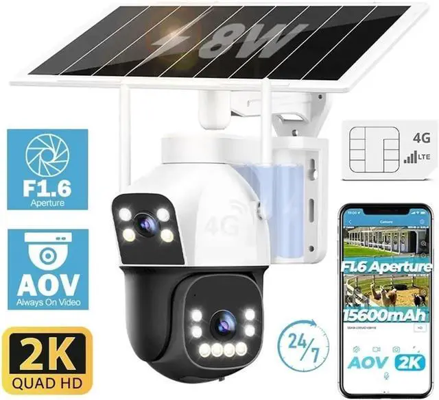 Alt view image 3 of 7 - 4G Dual Lens Solar Outdoor Security Camera