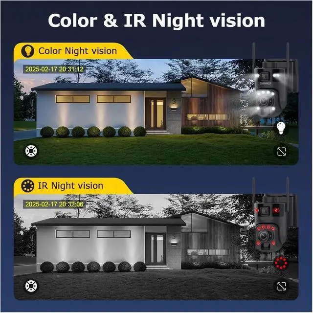 Alt view image 7 of 7 - 12MP Solar Battery 4G WiFi Outdoor PTZ Security IP Camera